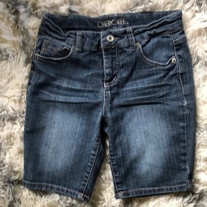 Cherokee Girls Straight Bermuda Style Denim Shorts